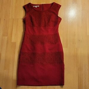 Maggy London Red Textured Mini Dress